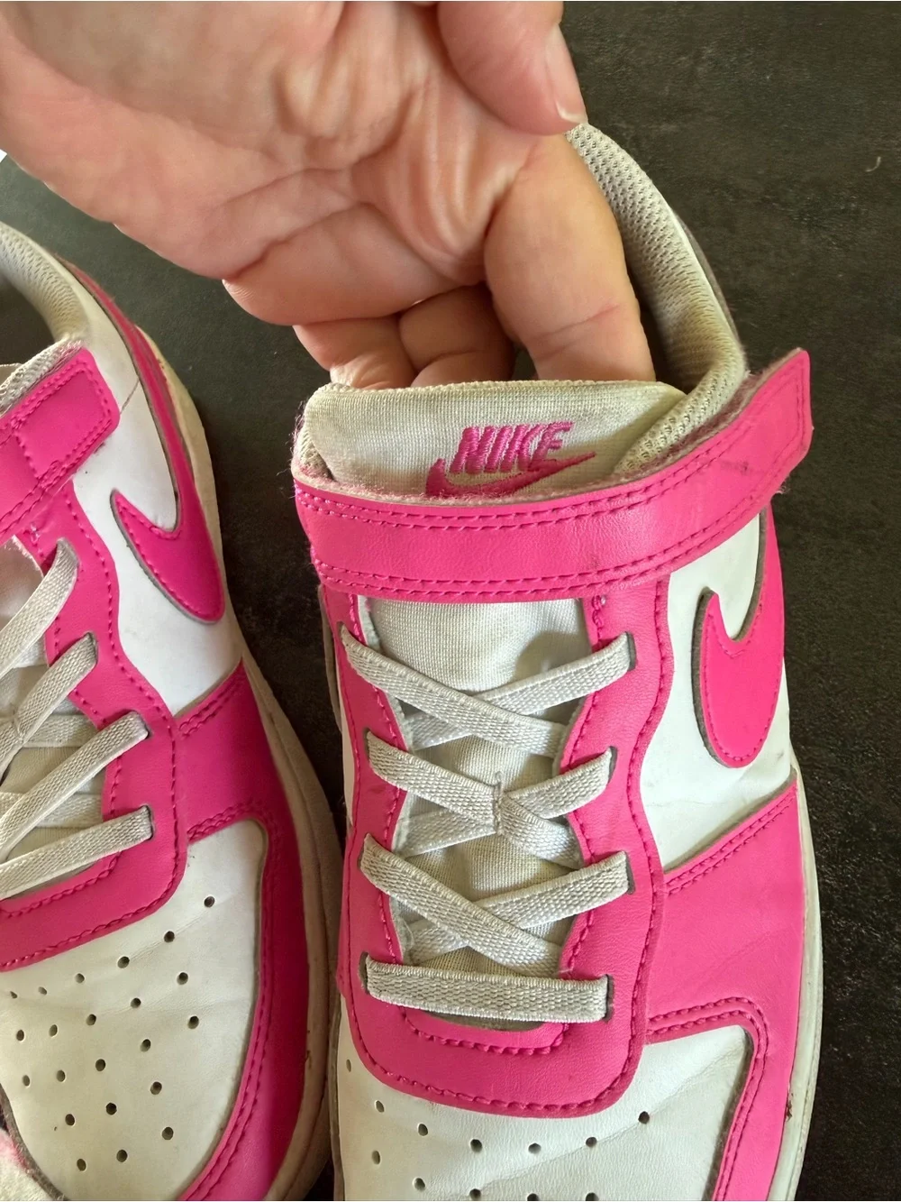 Nike Court Borough Low Recraft 3Y White Pink Kids Sneakers DV5457-123